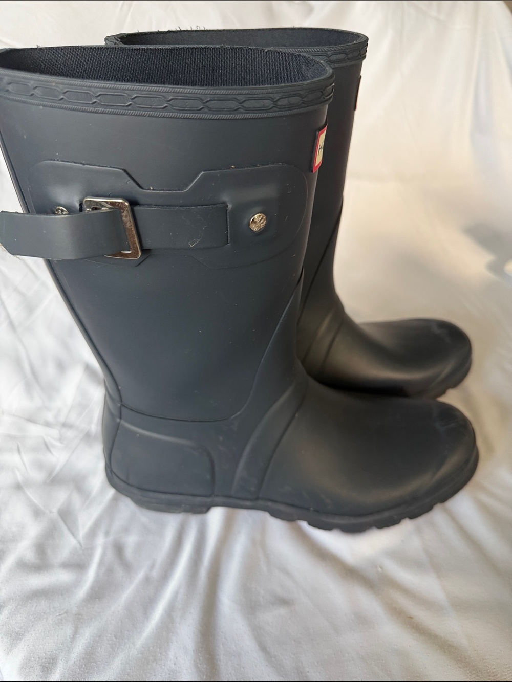 Hunter Women’s Short Waterproof Rain Boots - Navy | Size 9 - Picture 3 of 7